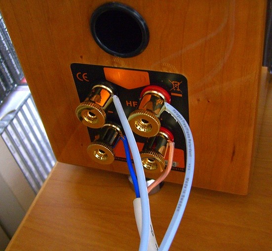QUAD L-ite2 SUPRA CLASSIC 2.5H SPACE OMNI バイワイヤリング接続